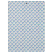 Porte-bloc Coeurs rayés bleus sur gris caillou (Dos)