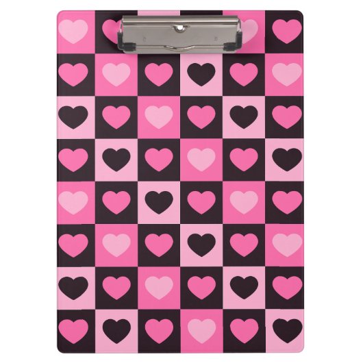 Porte-bloc Coeurs rose clair rose chaud rose bordeaux foncé À (Devant)