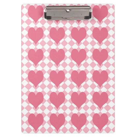 Porte-bloc Coeurs roses (Devant)