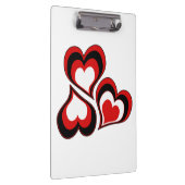 Porte-bloc Coeurs, rouge, noir, blanc, Saint Valentin. (Swatch)