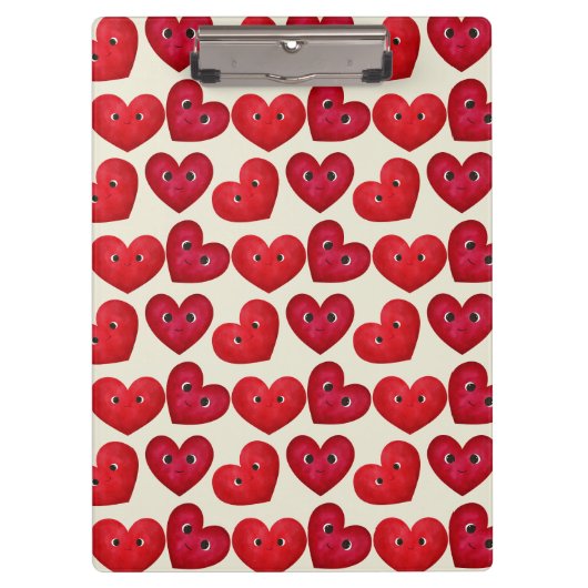 Porte-bloc Coeurs souriants mignons Motif sans sourire - Vale (Devant)