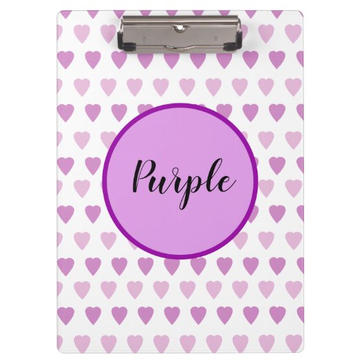 Porte-bloc Coeurs Symboles d'Amour Conçu mignon violet (Devant)