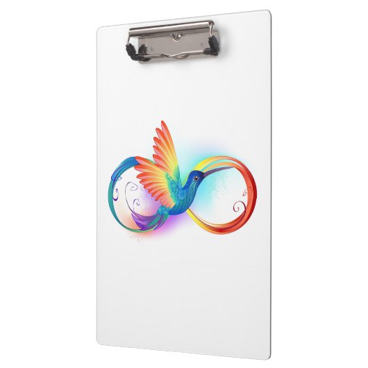 Porte-bloc Colibri arc-en-ciel avec symbole Infinity (Gauche)