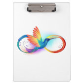 Porte-bloc Colibri arc-en-ciel avec symbole Infinity (Devant)