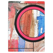 Porte-bloc collage d'art abstrait, médias mélangés et (Dos)