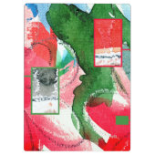 Porte-bloc collage d'art abstrait, médias mélangés et (Dos)