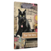 Porte-bloc Collage de chat noir avec des pattes blanches (Swatch)