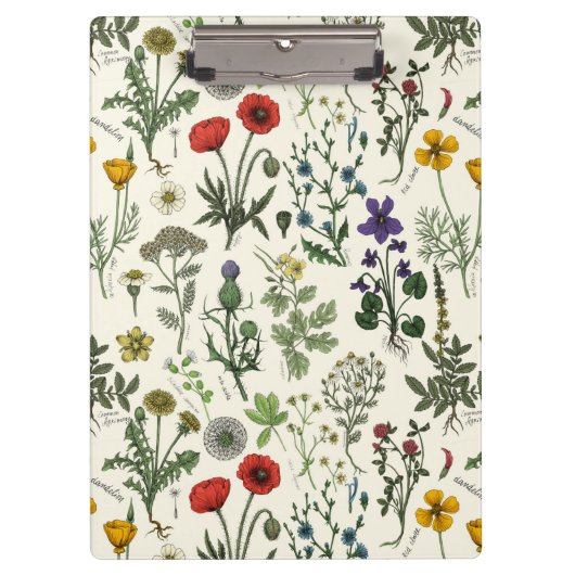 Porte-bloc Collage de fleurs sauvages (Devant)