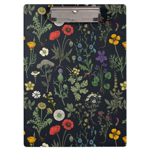 Porte-bloc Collage de fleurs sauvages (Devant)