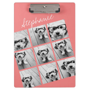 Porte-bloc Collage photo Coral Instagram avec 9 photos