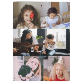 Porte-bloc Collage photo moderne monogrammé (Dos)