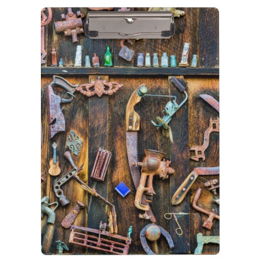 Porte-bloc Collection d'antiquités au mur (Devant)