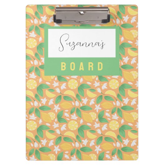 Porte-bloc Collection de Motifs de paniers de fruits - Citron (Devant)