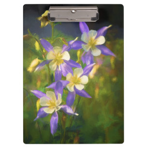 Porte-bloc Colorado Blue Columbine Peinture - Art original