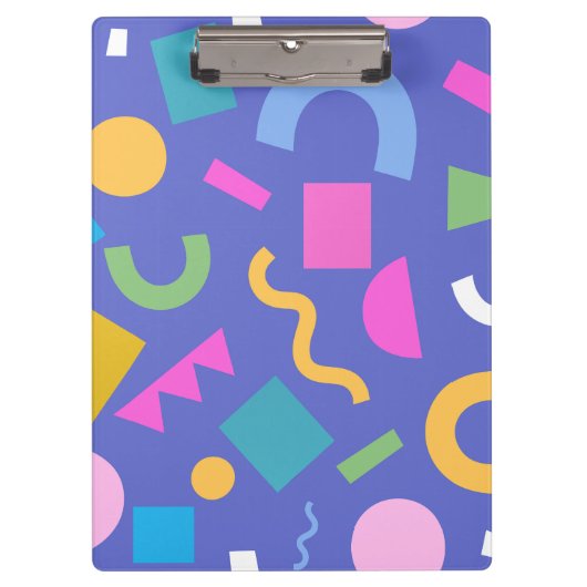 Porte-bloc Colorful Abstract Geometric Memphis Style Pattern (Devant)