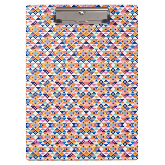 Porte-bloc Colorful clipboard with geometric pattern (Devant)