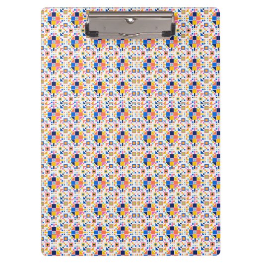 Porte-bloc Colorful clipboard with geometric pattern  (Devant)