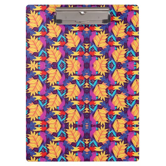Porte-bloc Colorful clipboard with vibrant geometric  (Devant)