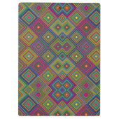 Porte-bloc Colorful clipboard with vibrant geometric diamond  (Dos)