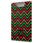 Porte-bloc Colorful Cool Chevron on Black Monogrammed (Gauche)