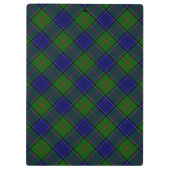 Porte-bloc Colquhoun tartan bleu vert plaid (Dos)