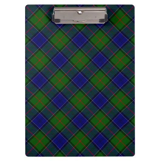 Porte-bloc Colquhoun tartan bleu vert plaid (Devant)