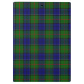 Porte-bloc Colquhoun tartan bleu vert plaid (Dos)