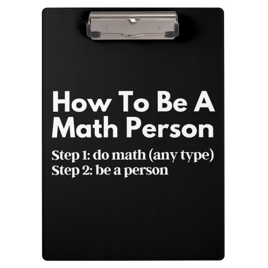 Porte-bloc Comment être une personne mathématique (Devant)