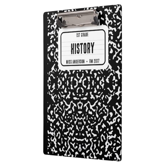 Porte-bloc Composition Carnet Étudiant Enseignant noir (Gauche)