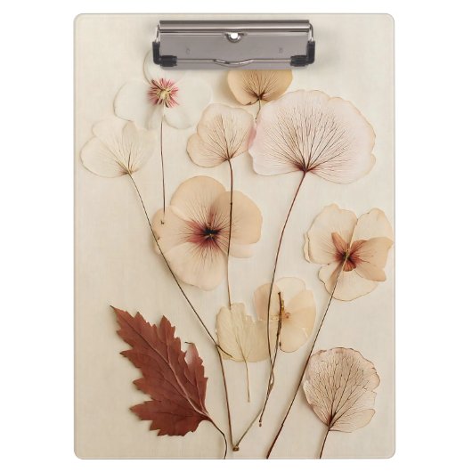 Porte-bloc Composition de fleurs séchées vintage (Devant)