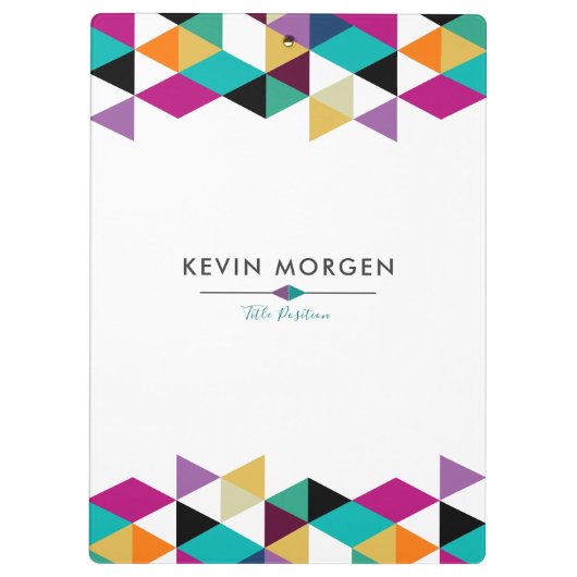 Porte-bloc Composition géométrique moderne des triangles (Dos)