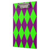 Porte-bloc Conception à carreaux Harlequin vert et violet (Gauche)