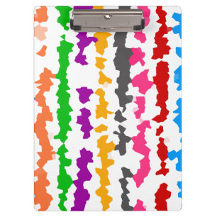 Porte-bloc Conception Abstraite Irrégulière Colorée Blanche