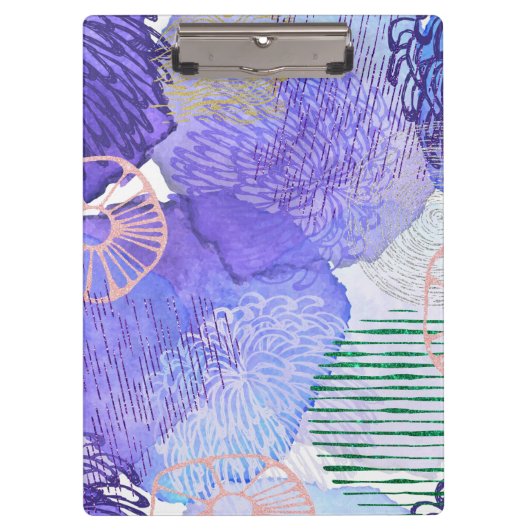Porte-bloc Conception abstraite violette (Devant)