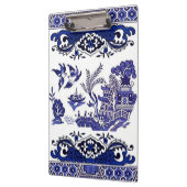 Porte-bloc Conception bleue bleue et blanche de saule de la (Gauche)