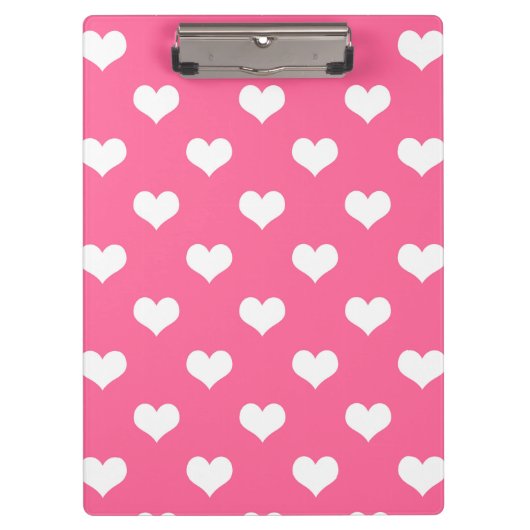 Porte-bloc Conception de coeurs adorables roses blancs (Devant)