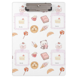 Porte-bloc Conception de dessert friandises rose mignon