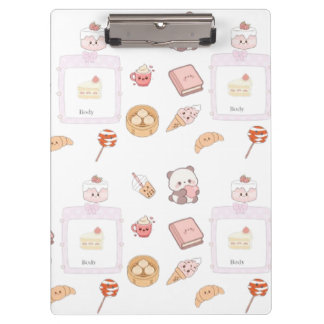 Porte-bloc Conception de dessert friandises rose mignon