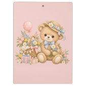 Porte-bloc Conception de fête de nounours mignon (Dos)