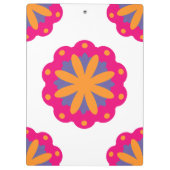Porte-bloc Conception de fleurs géométriques audacieuses (Dos)