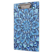 Porte-bloc Conception de mandala au crayon de couleur bleue,  (Gauche)