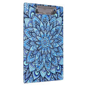 Porte-bloc Conception de mandala au crayon de couleur bleue,  (Swatch)