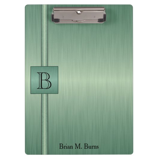Porte-bloc Conception de monogramme - Emerald (Devant)
