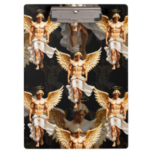 Porte-bloc Conception de motif d'anges dorés célestes