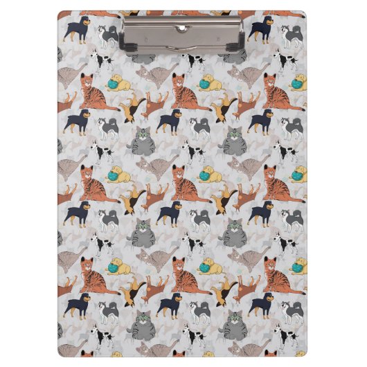 Porte-bloc Conception de motif de chiens et chats mignons (Devant)