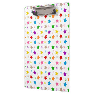 Porte-bloc Conception de motif d'étoiles colorées blanc