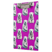 Porte-bloc Conception de motif d'ours polaire violet (Gauche)