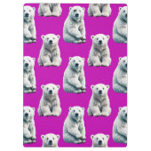 Porte-bloc Conception de motif d'ours polaire violet (Dos)