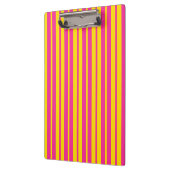 Porte-bloc Conception de motif rayé stylé rose jaune (Gauche)