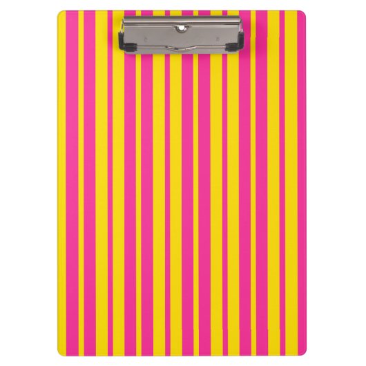 Porte-bloc Conception de motif rayé stylé rose jaune (Devant)